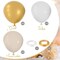 White Sand Gold Balloons Garland Arch Kit 60pcs 12inch Sand White and Metallic Gold Balloon Kit for Birthday Anniversary Celebrations and Boho Wedding Party
